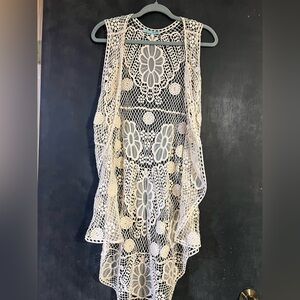 Maurices Cream Crochet Lace Topper